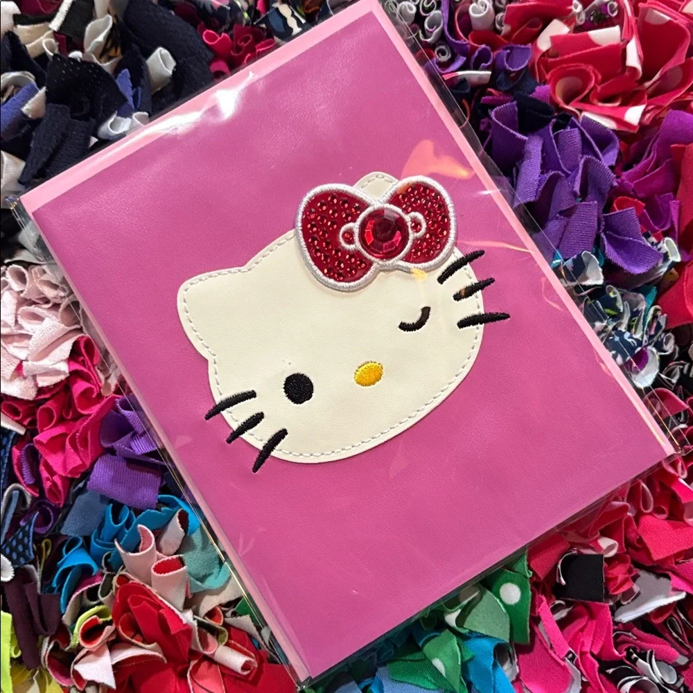 🆕American Greetings-Papersong “Hello Kitty” Faux Leather 3D Birthday Card